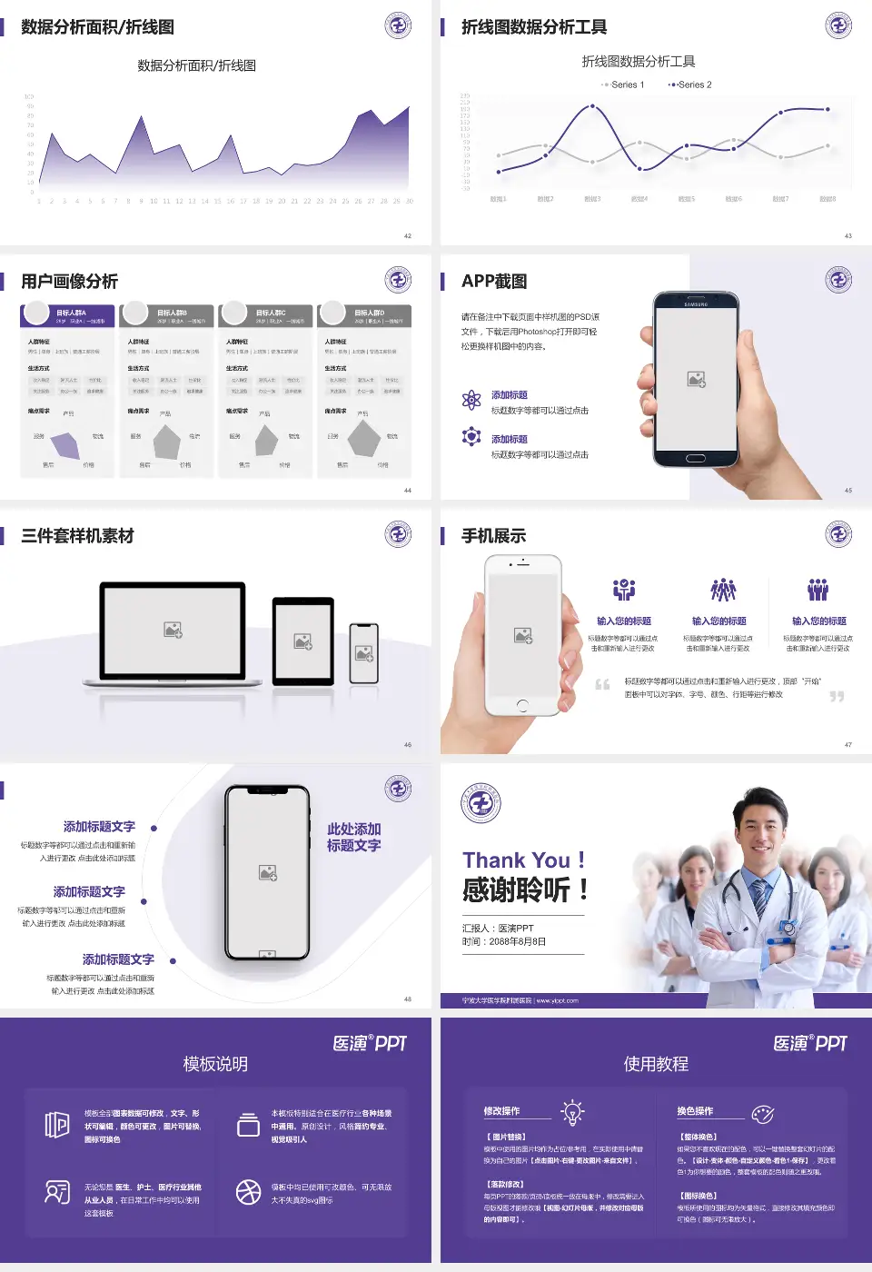 宁波大学医学院附属医院科室介绍与推广PPT模板16:9格式幻灯片预览图6