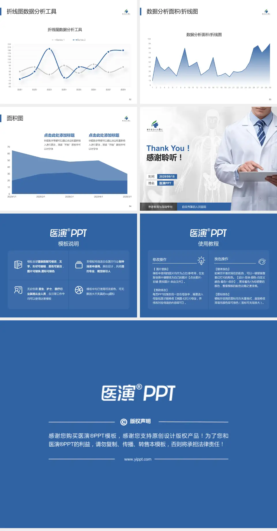 自贡市第四人民医院患者教育与指导PPT模板4:3格式幻灯片预览图7