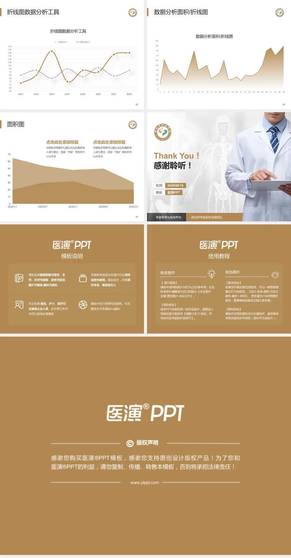 绵阳市中医医院涪城院区患者教育与指导PPT模板4:3格式幻灯片预览图7