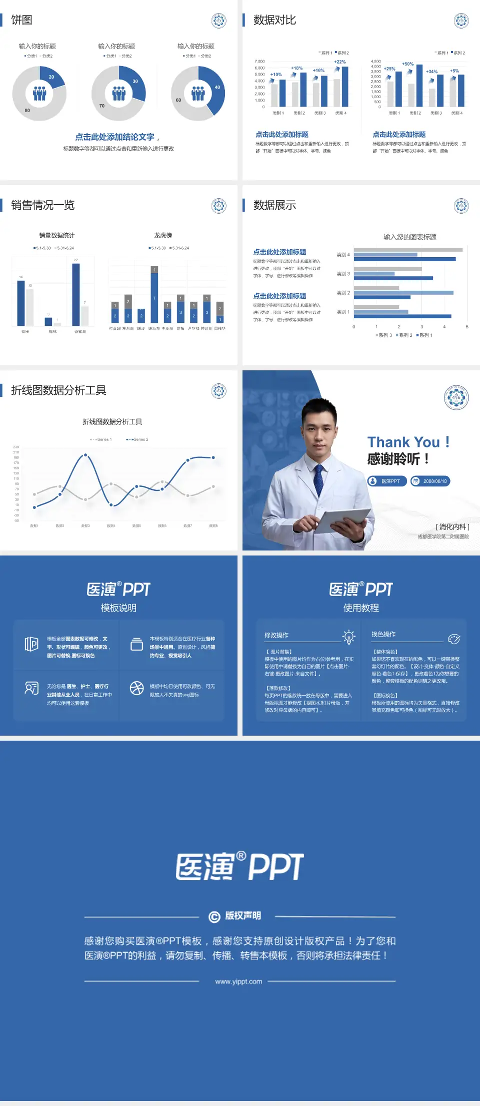 成都医学院第二附属医院病例分享与讨论PPT模板4:3格式幻灯片预览图4