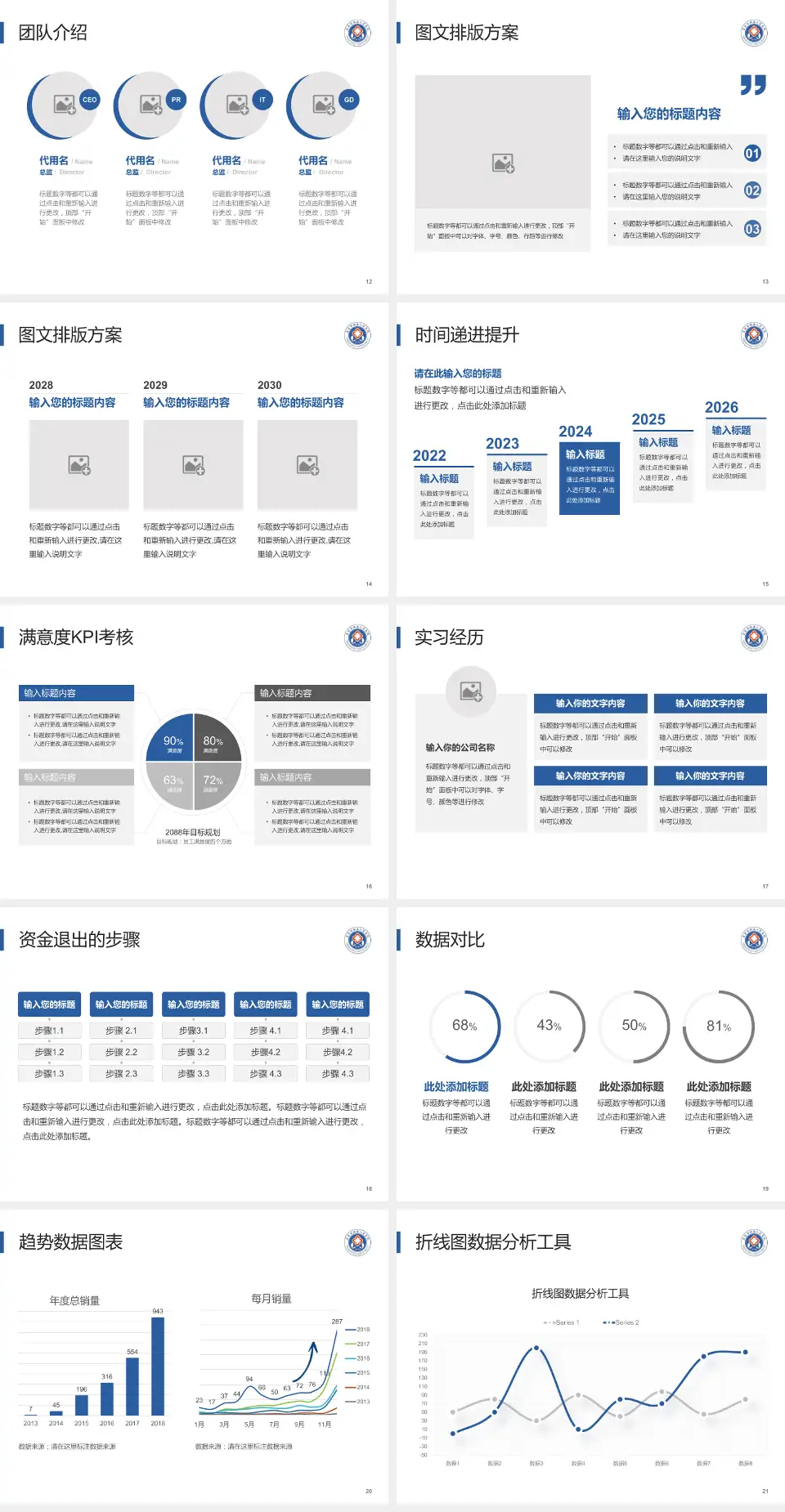 珙县人民医院培训与教育PPT模板4:3格式幻灯片预览图3
