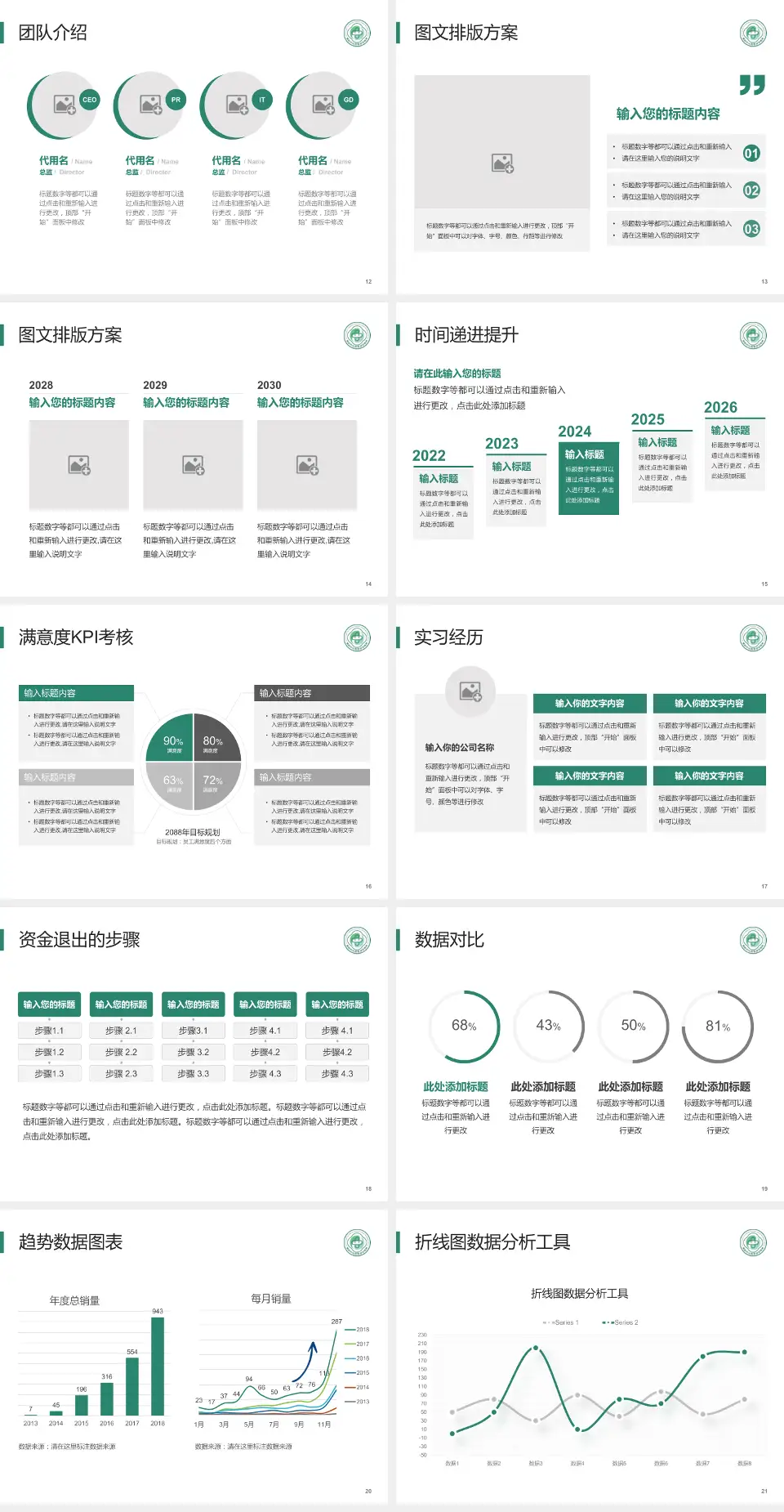 德阳市中西医结合医院培训与教育PPT模板4:3格式幻灯片预览图3