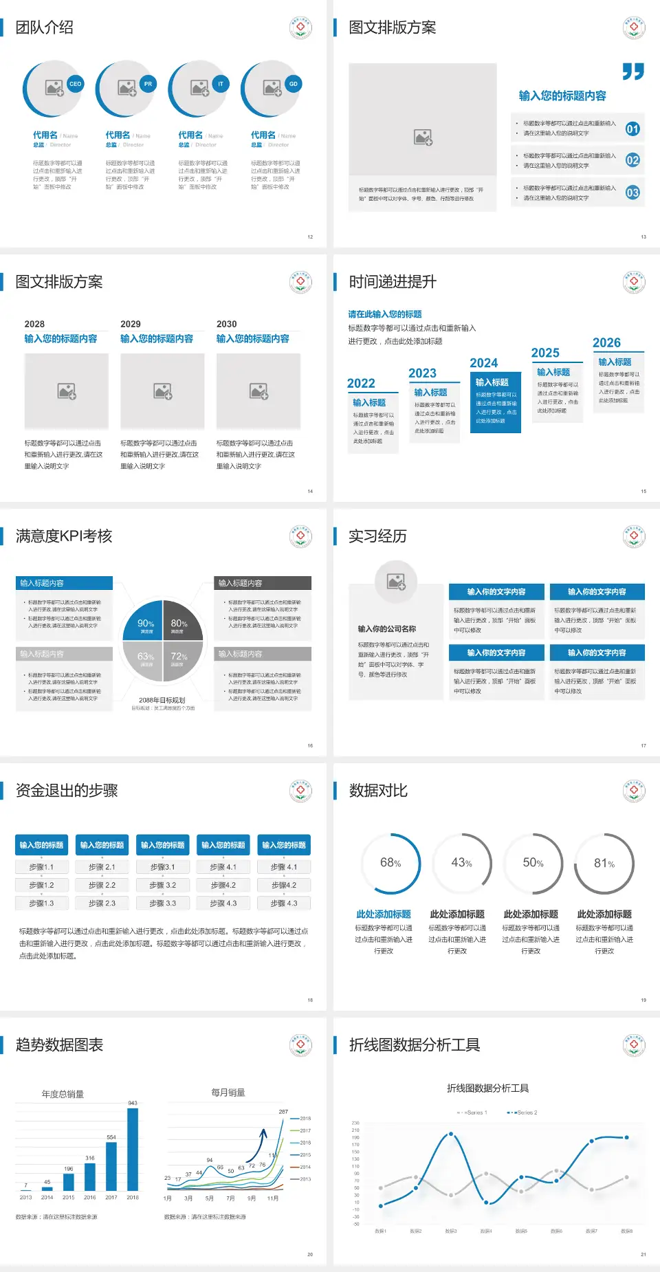 德昌县人民医院培训与教育PPT模板4:3格式幻灯片预览图3