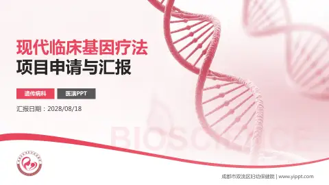 成都市双流区妇幼保健院项目申请与汇报PPT模板