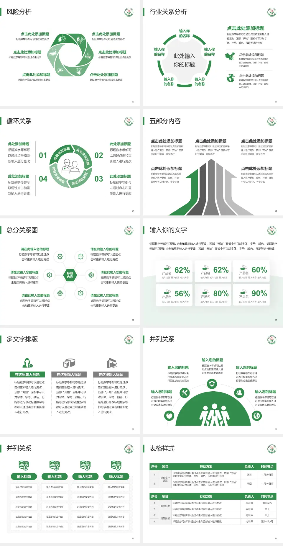 犍为县人民医院科室介绍与推广PPT模板4:3格式幻灯片预览图4