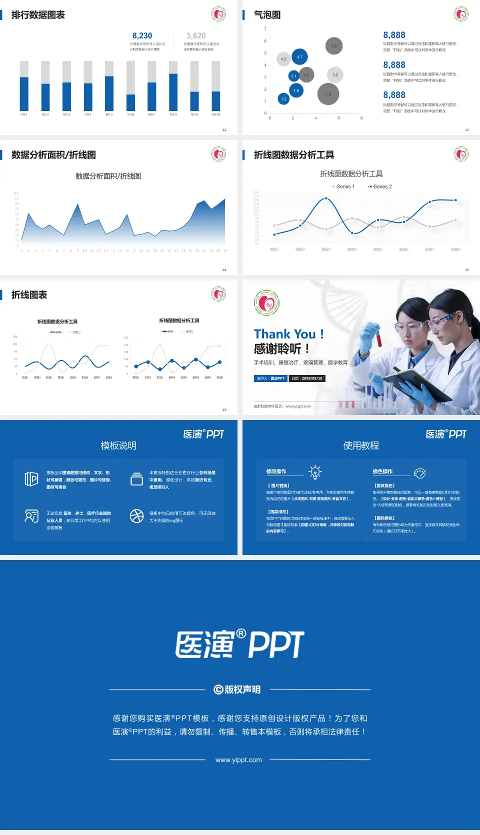 成都肛肠专科医院科研成果展示PPT模板16:9格式幻灯片预览图6