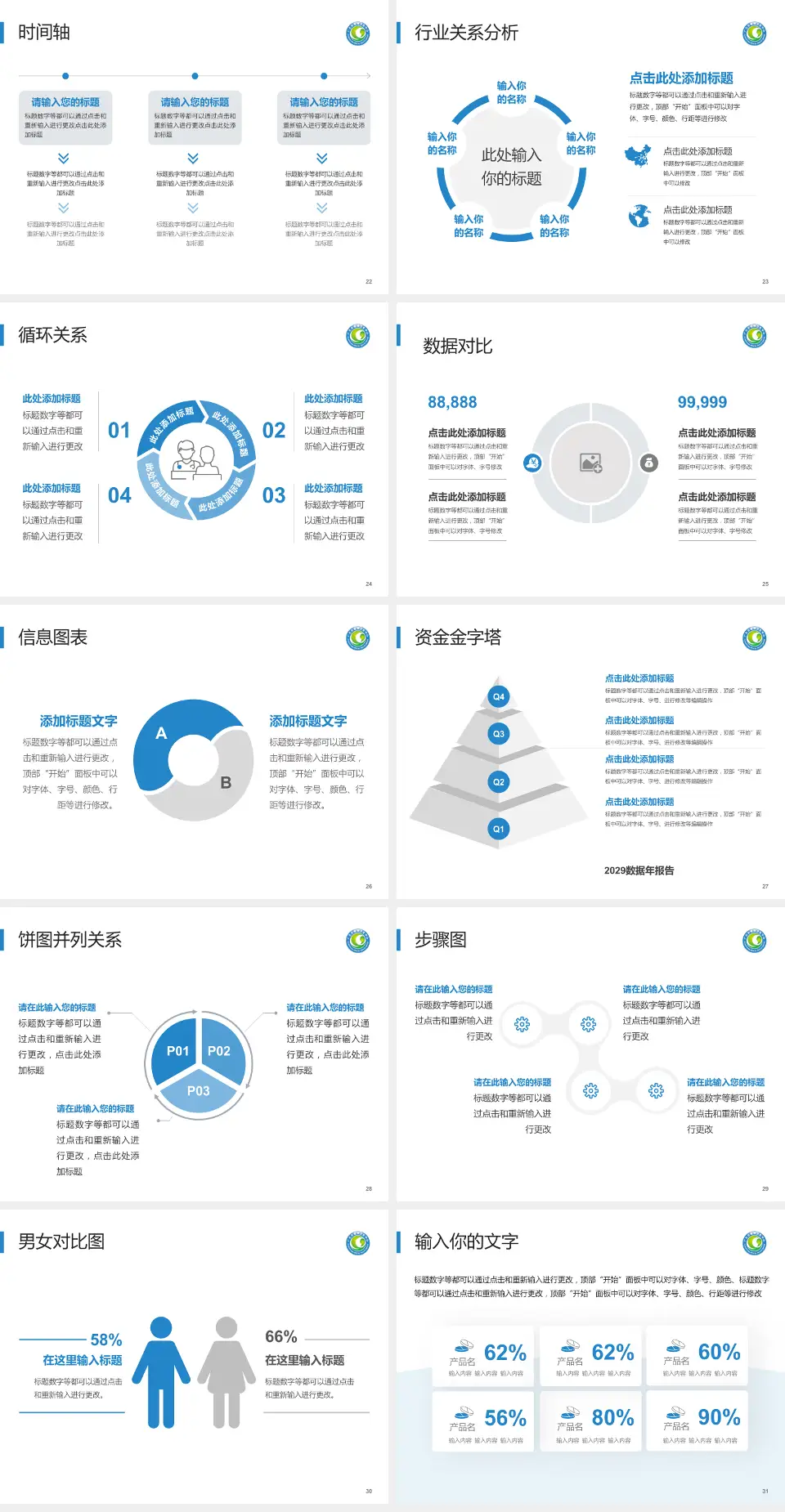 广元市精神卫生中心医院管理报告PPT模板4:3格式幻灯片预览图4