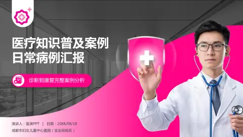 成都市妇女儿童中心医院（实业街院区）医疗知识普及PPT模板