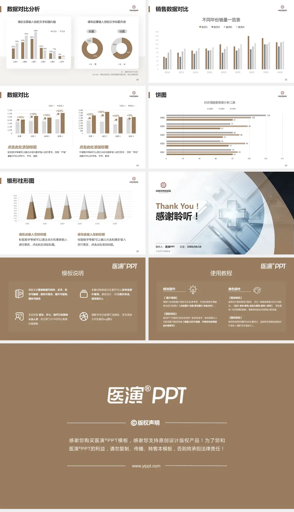 自贡市中医医院医疗行业比赛专用PPT模板16:9格式幻灯片预览图7