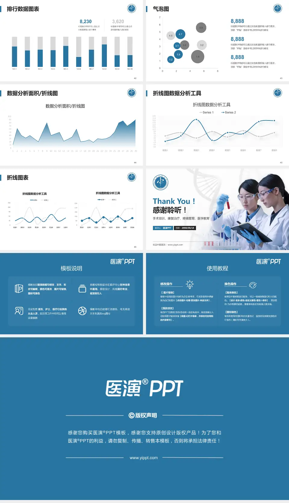 荣县中医医院科研成果展示PPT模板16:9格式幻灯片预览图6