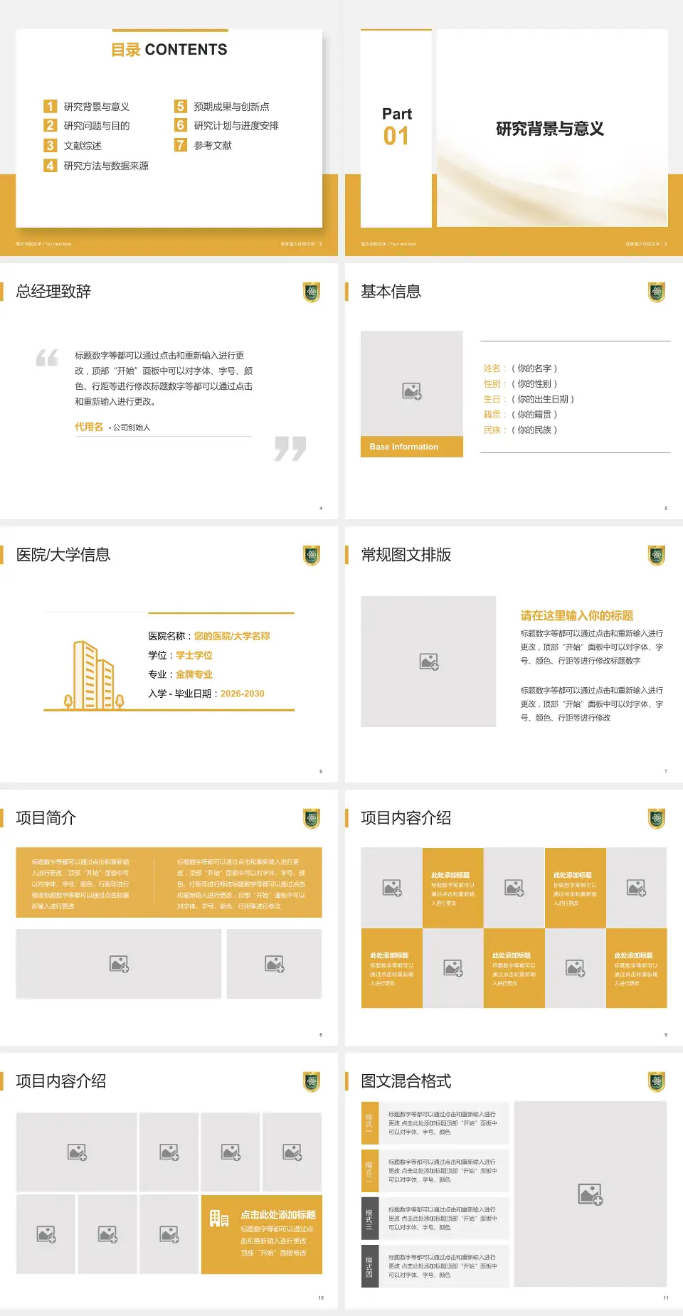 成都市第八人民医院个人求职应聘简历PPT模板4:3格式幻灯片预览图2