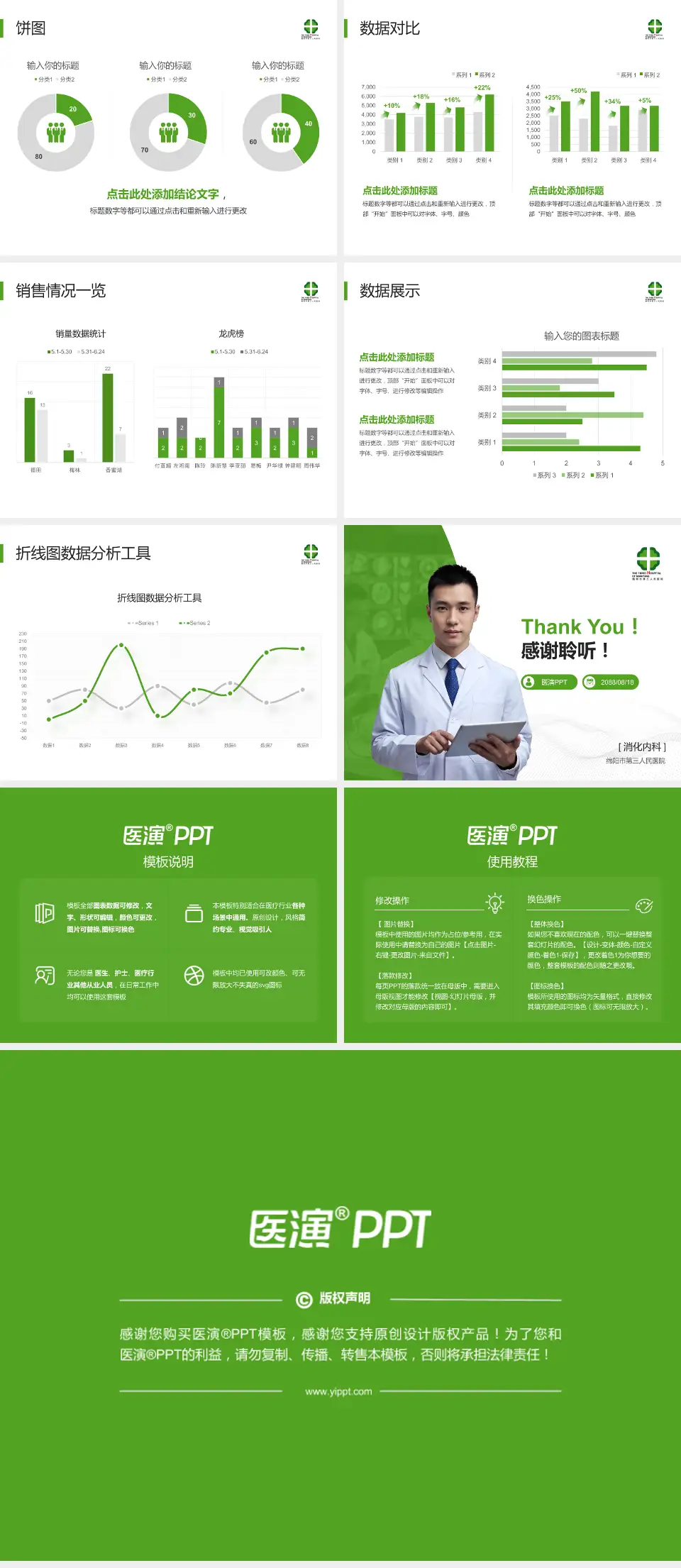 绵阳市第三人民医院病例分享与讨论PPT模板4:3格式幻灯片预览图4