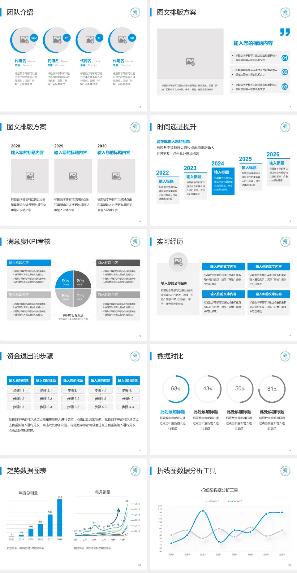 德阳市人民医院旌南院区培训与教育PPT模板4:3格式幻灯片预览图3