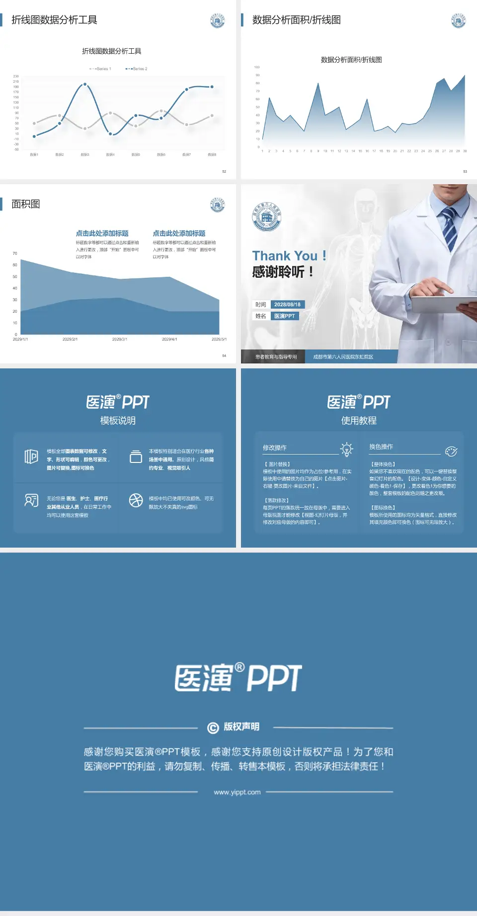 成都市第六人民医院东虹院区患者教育与指导PPT模板4:3格式幻灯片预览图7