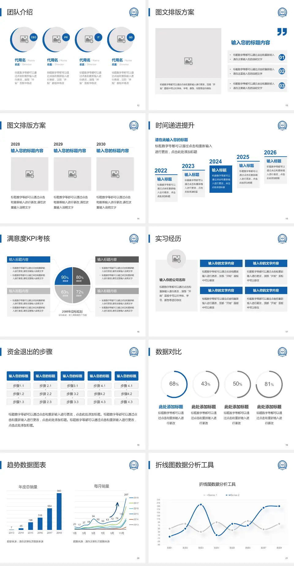 成都大学附属医院培训与教育PPT模板4:3格式幻灯片预览图3