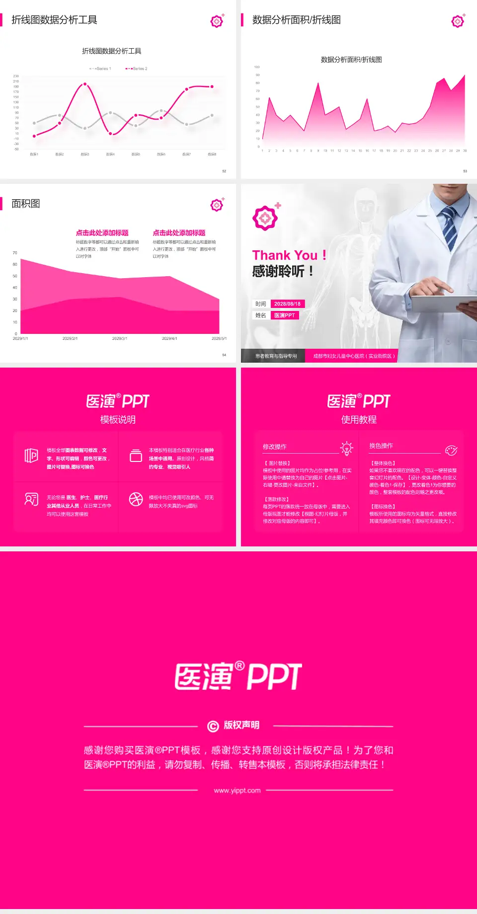 成都市妇女儿童中心医院（实业街院区）患者教育与指导PPT模板4:3格式幻灯片预览图7