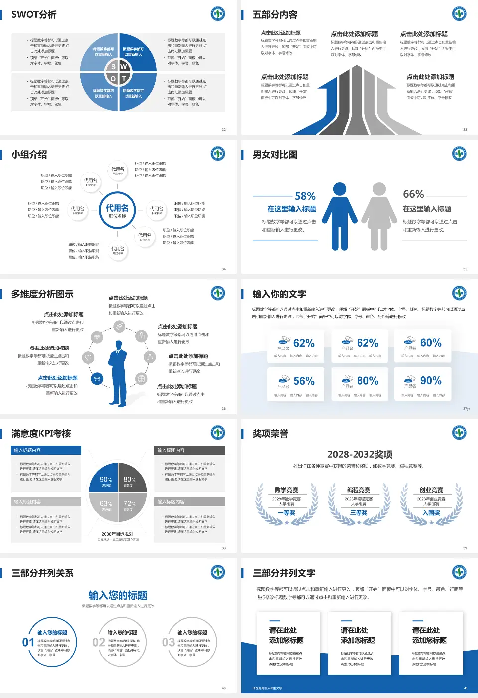 广元市第一人民医院医疗行业比赛专用PPT模板16:9格式幻灯片预览图5