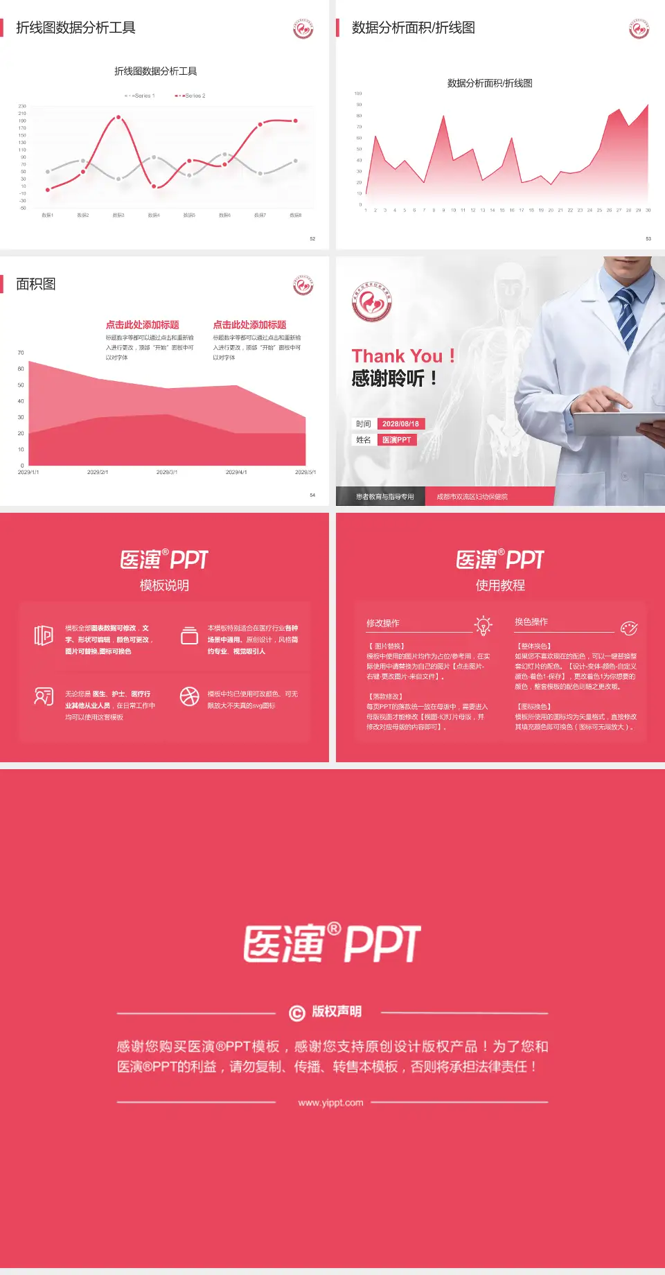 成都市双流区妇幼保健院患者教育与指导PPT模板4:3格式幻灯片预览图7