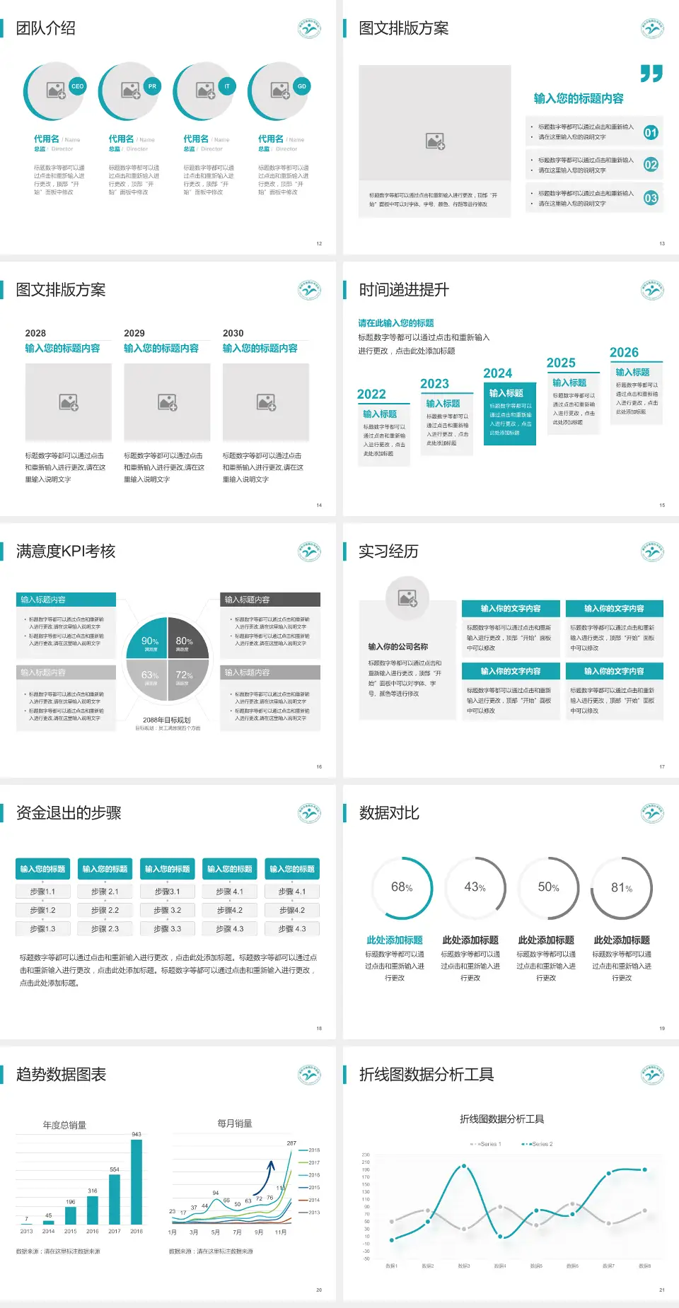 德阳市旌阳区中医院培训与教育PPT模板4:3格式幻灯片预览图3