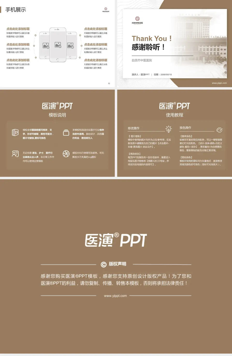 自贡市中医医院医院管理报告PPT模板4:3格式幻灯片预览图7