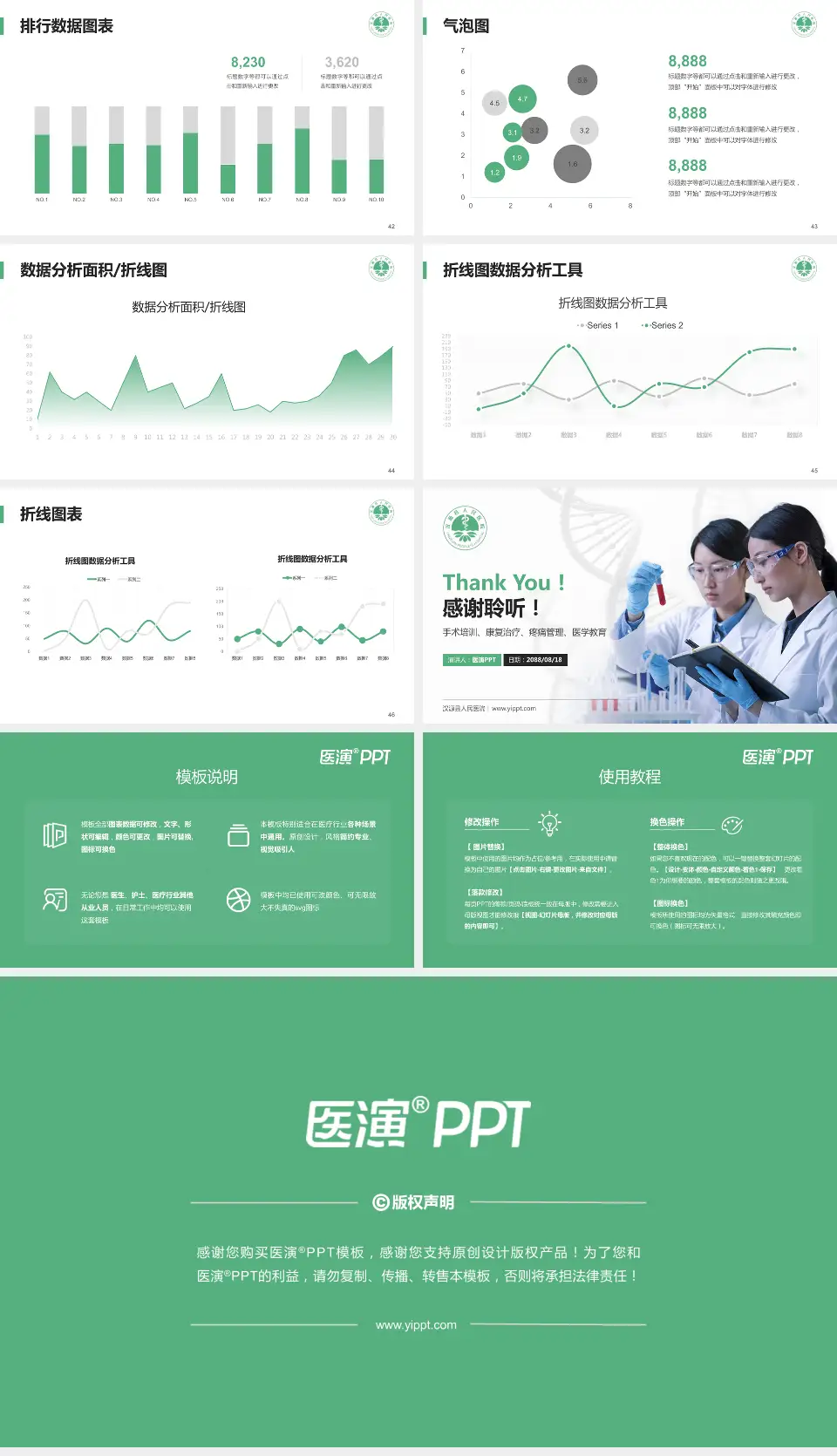 汉源县人民医院科研成果展示PPT模板16:9格式幻灯片预览图6