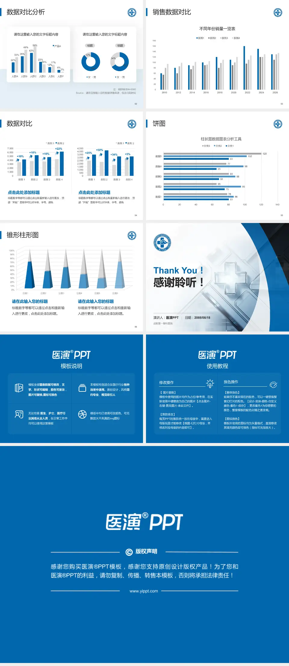 成都第一骨科医院医疗行业比赛专用PPT模板4:3格式幻灯片预览图7