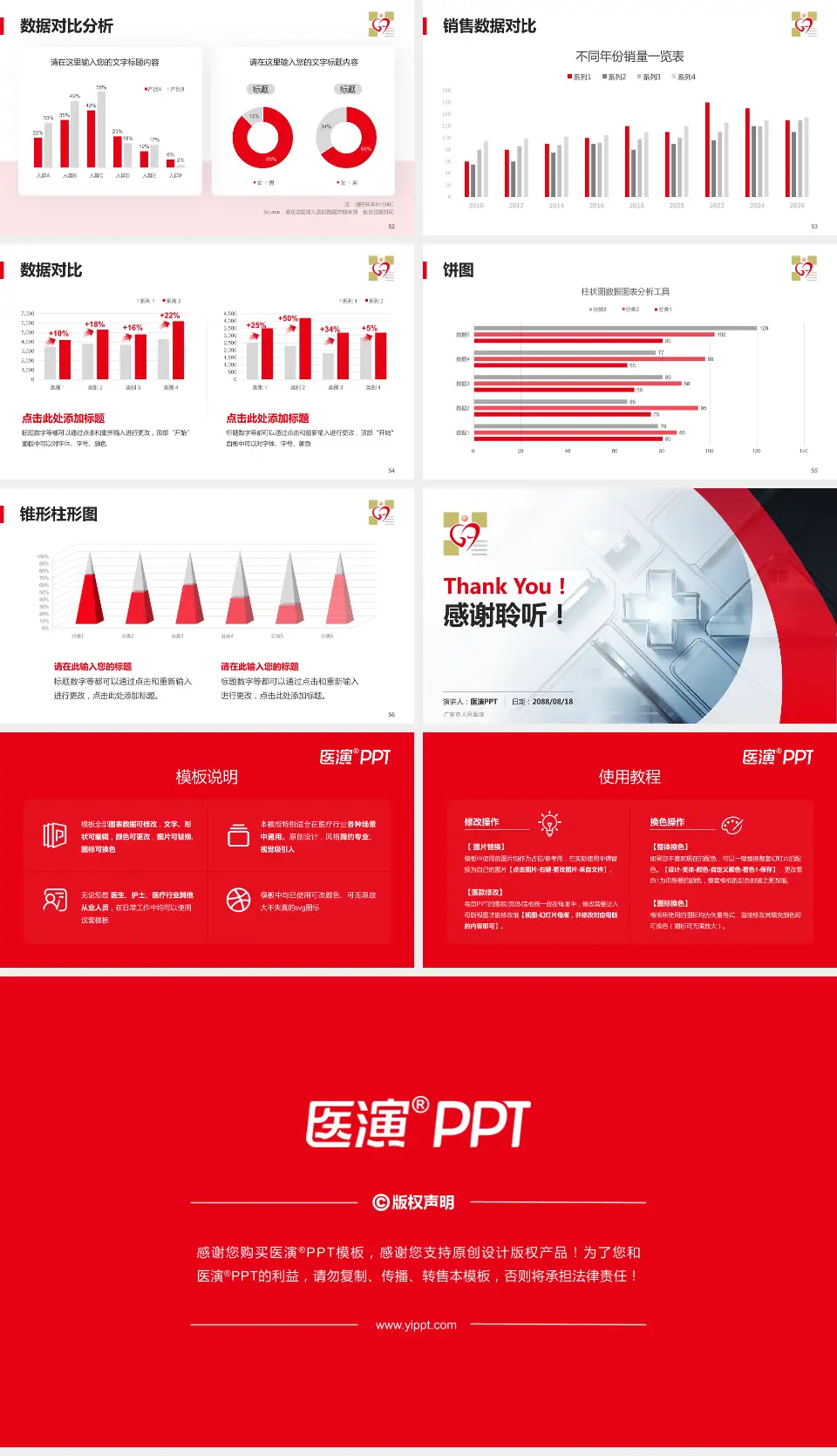 广安市人民医院医疗行业比赛专用PPT模板16:9格式幻灯片预览图7