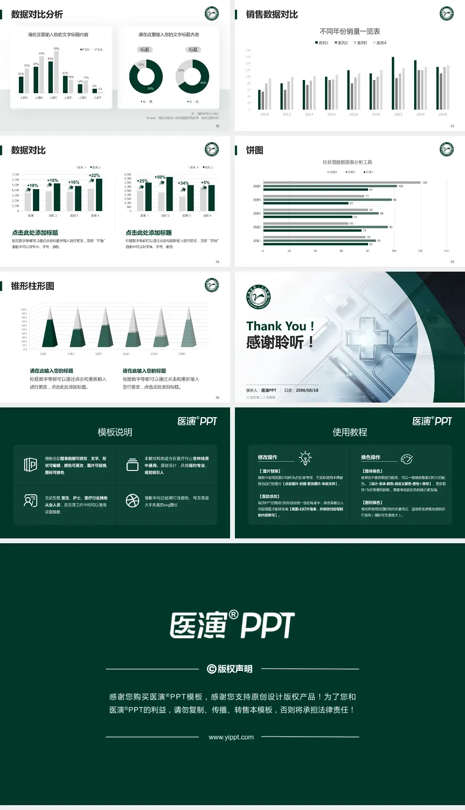 江油市第二人民医院医疗行业比赛专用PPT模板16:9格式幻灯片预览图7