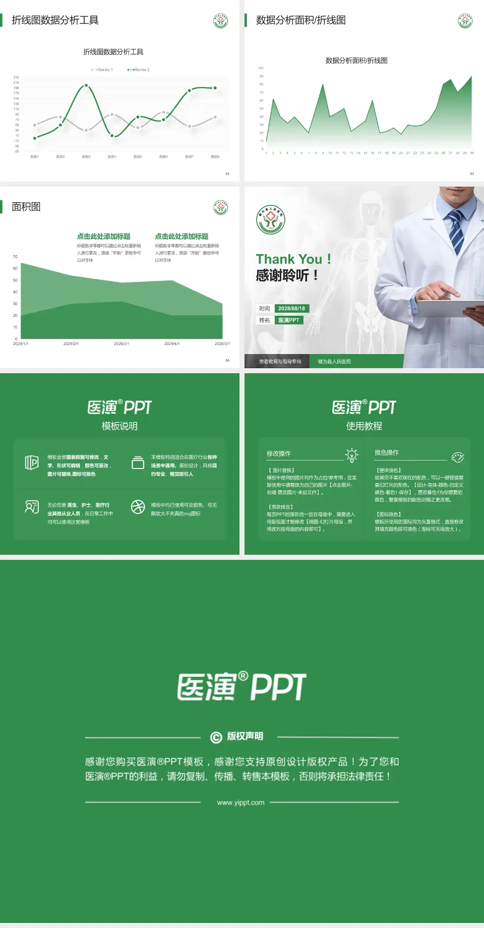 犍为县人民医院患者教育与指导PPT模板4:3格式幻灯片预览图7