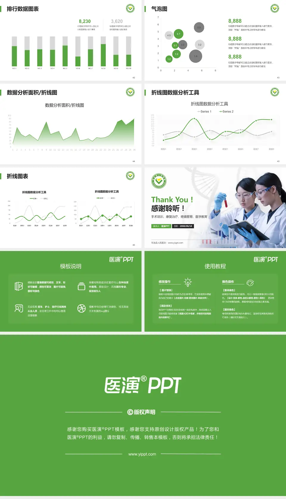 筠连县人民医院科研成果展示PPT模板16:9格式幻灯片预览图6