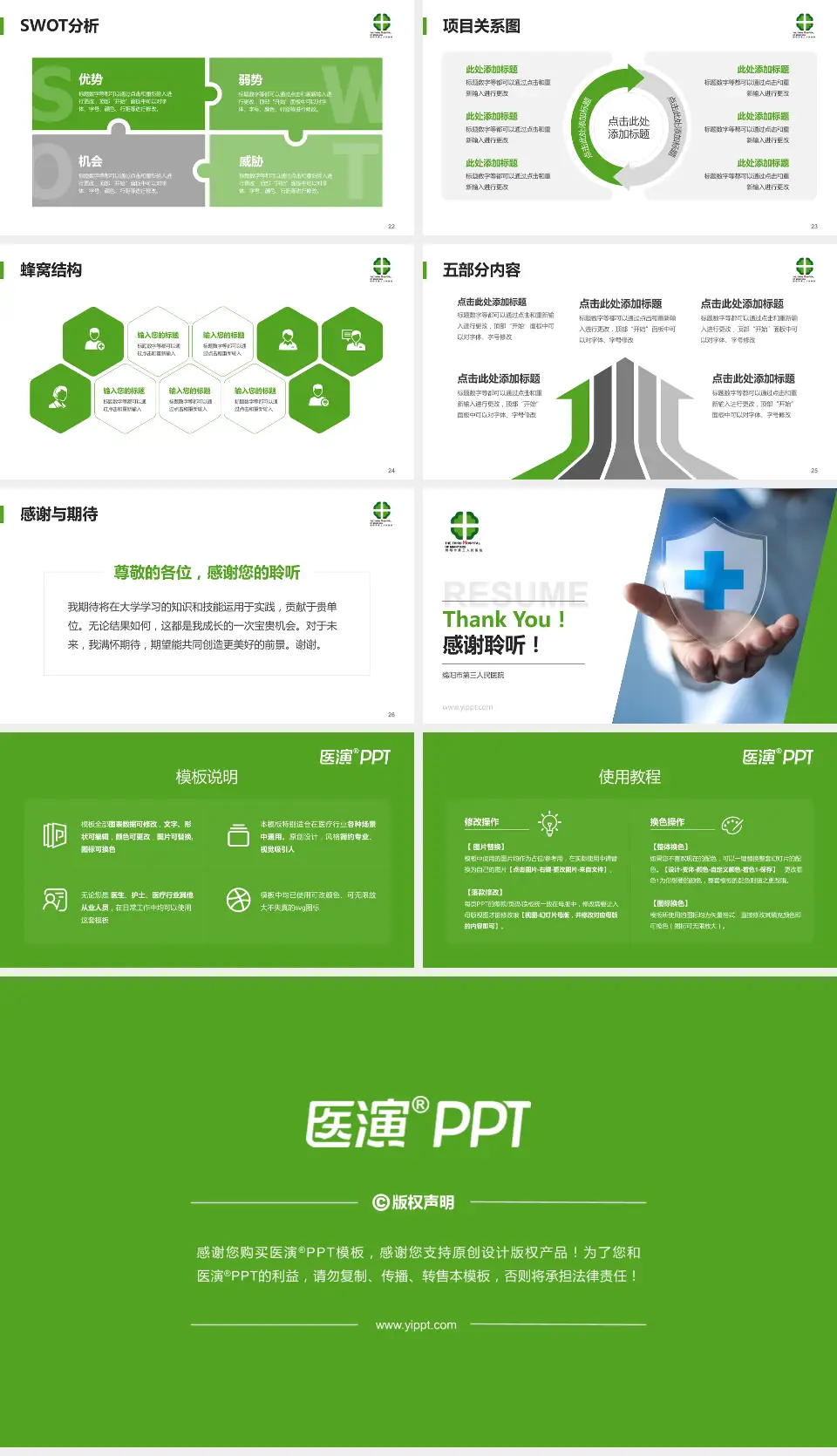 绵阳市第三人民医院个人求职应聘简历PPT模板16:9格式幻灯片预览图4