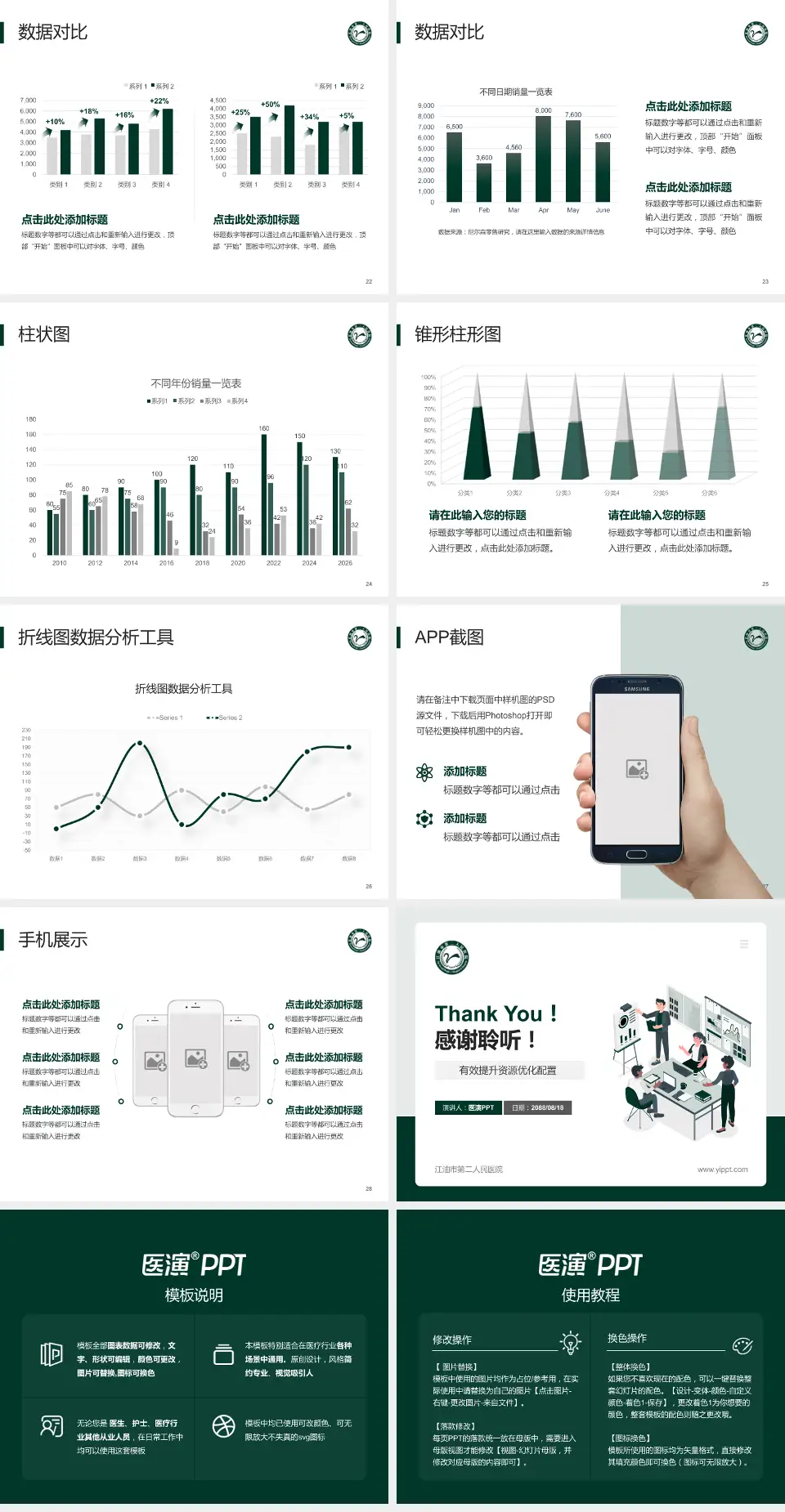 江油市第二人民医院财务与预算报告PPT模板4:3格式幻灯片预览图4