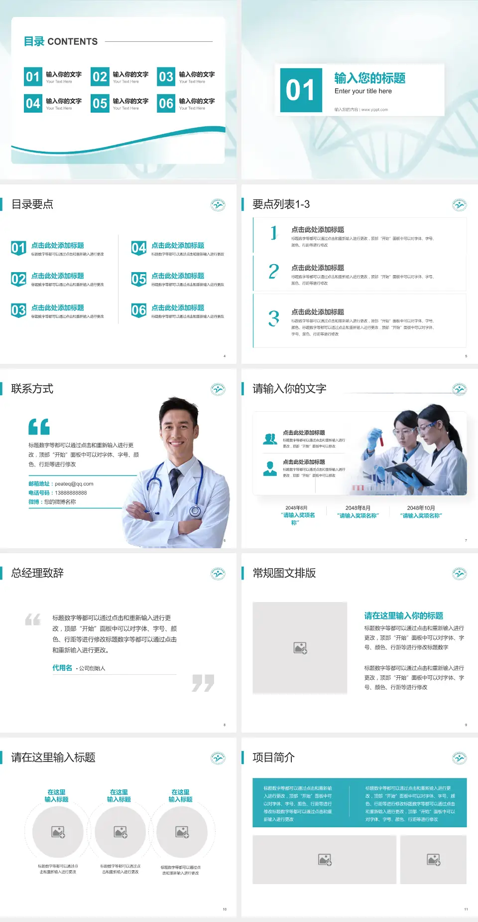 德阳市旌阳区中医院项目申请与汇报PPT模板4:3格式幻灯片预览图2