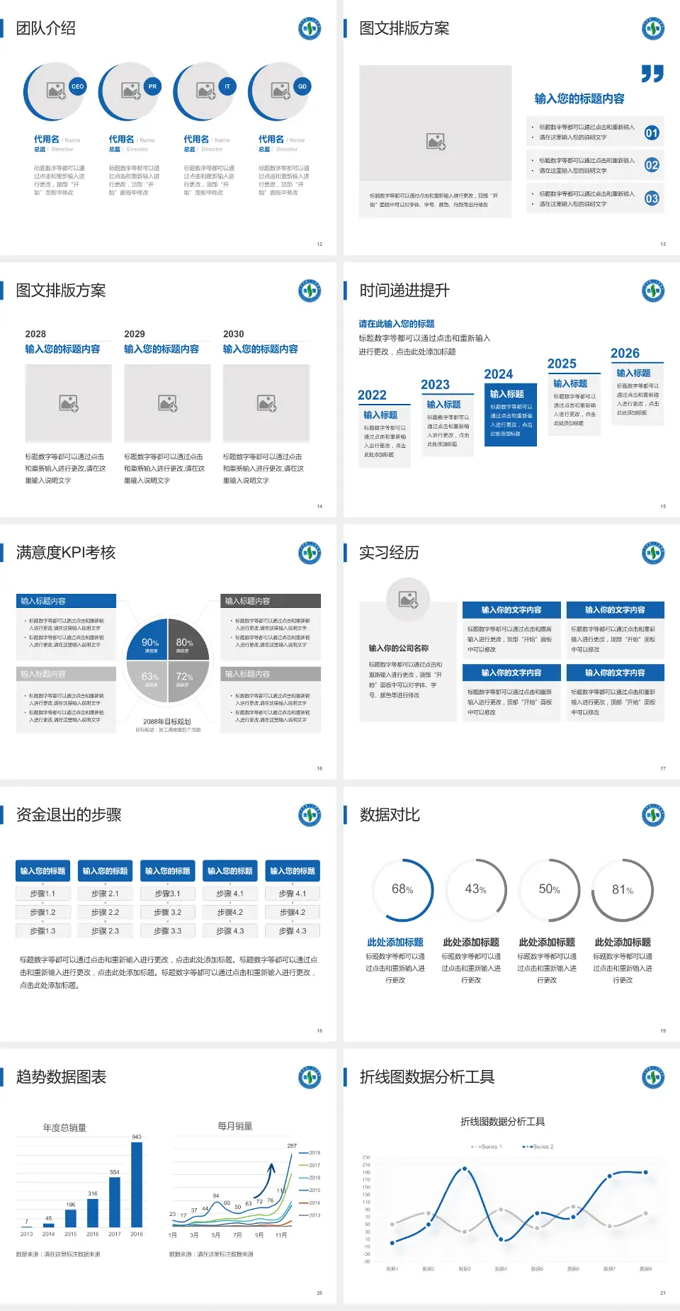 广元市第一人民医院培训与教育PPT模板4:3格式幻灯片预览图3
