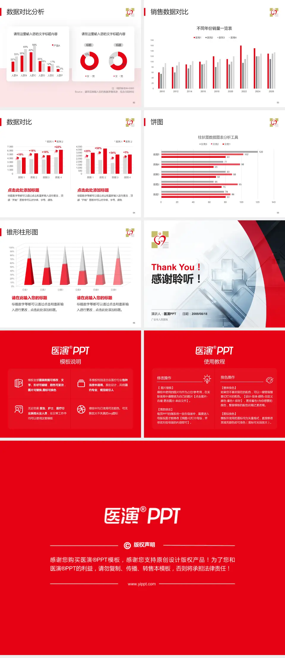 广安市人民医院医疗行业比赛专用PPT模板4:3格式幻灯片预览图7