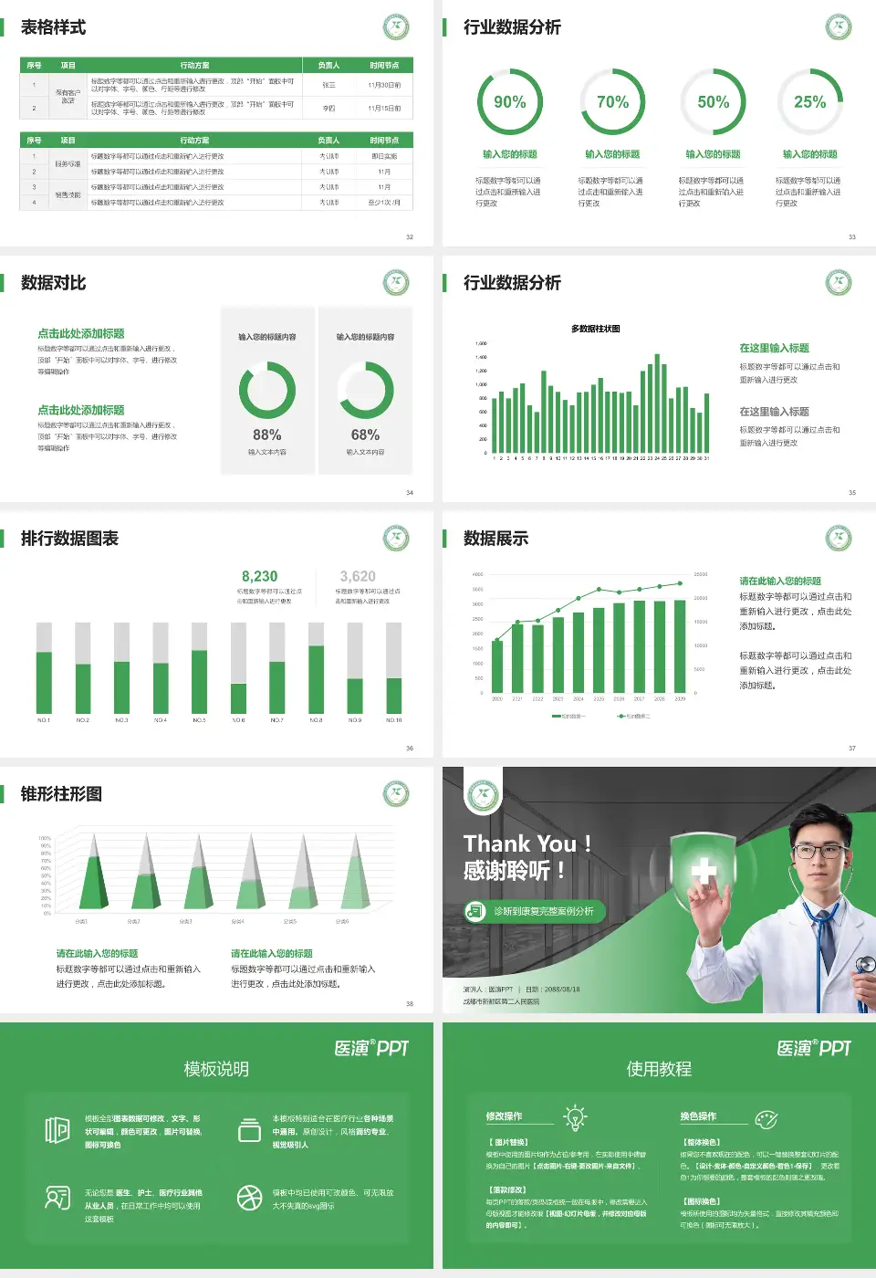 成都市新都区第二人民医院医疗知识普及PPT模板16:9格式幻灯片预览图5