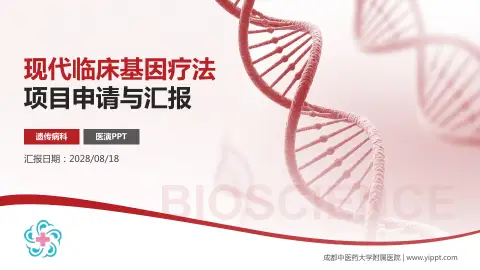 成都中医药大学附属医院项目申请与汇报PPT模板