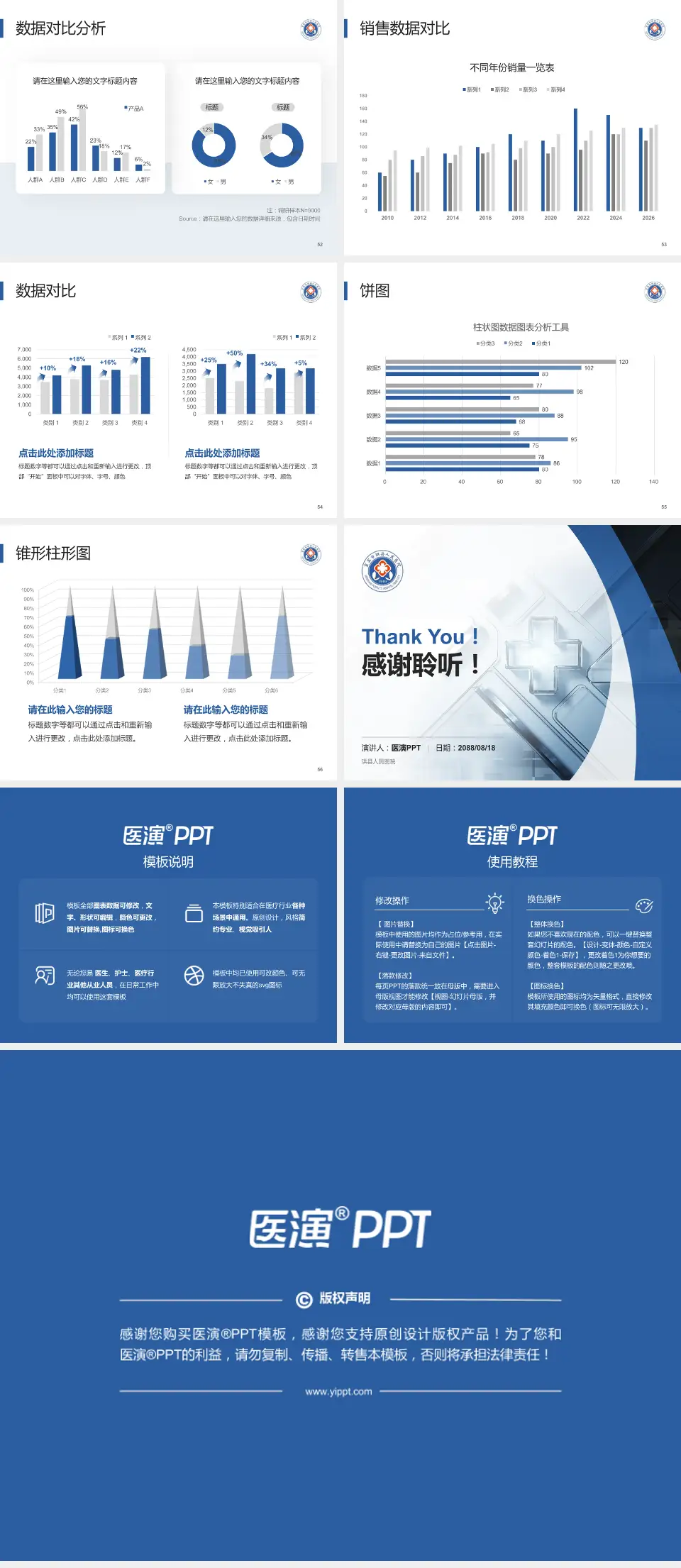 珙县人民医院医疗行业比赛专用PPT模板4:3格式幻灯片预览图7