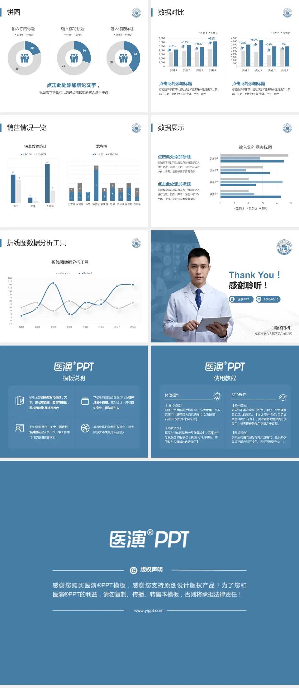 成都市第六人民医院东虹院区病例分享与讨论PPT模板4:3格式幻灯片预览图4