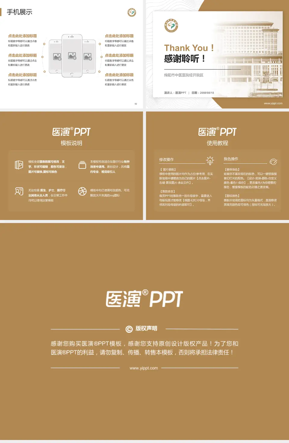 绵阳市中医医院经开院区医院管理报告PPT模板4:3格式幻灯片预览图7