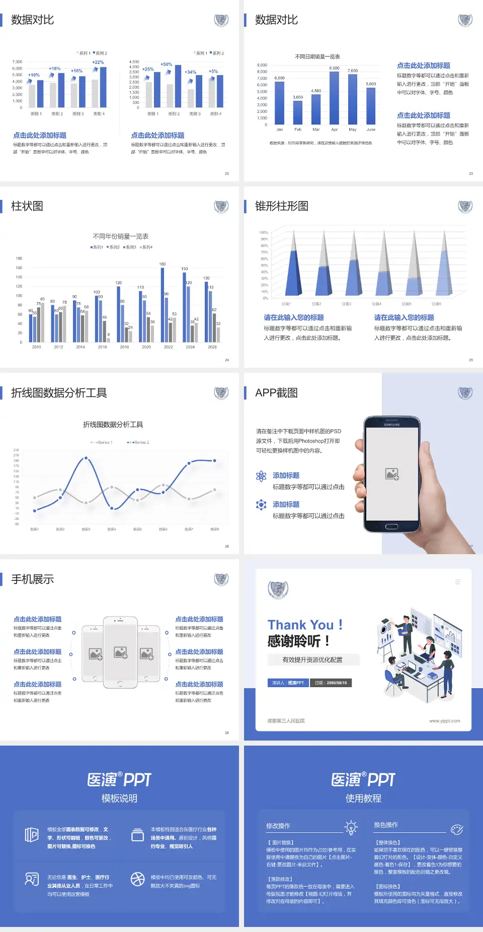 成都第三人民医院财务与预算报告PPT模板4:3格式幻灯片预览图4
