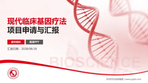 泸州市妇幼保健院项目申请与汇报PPT模板