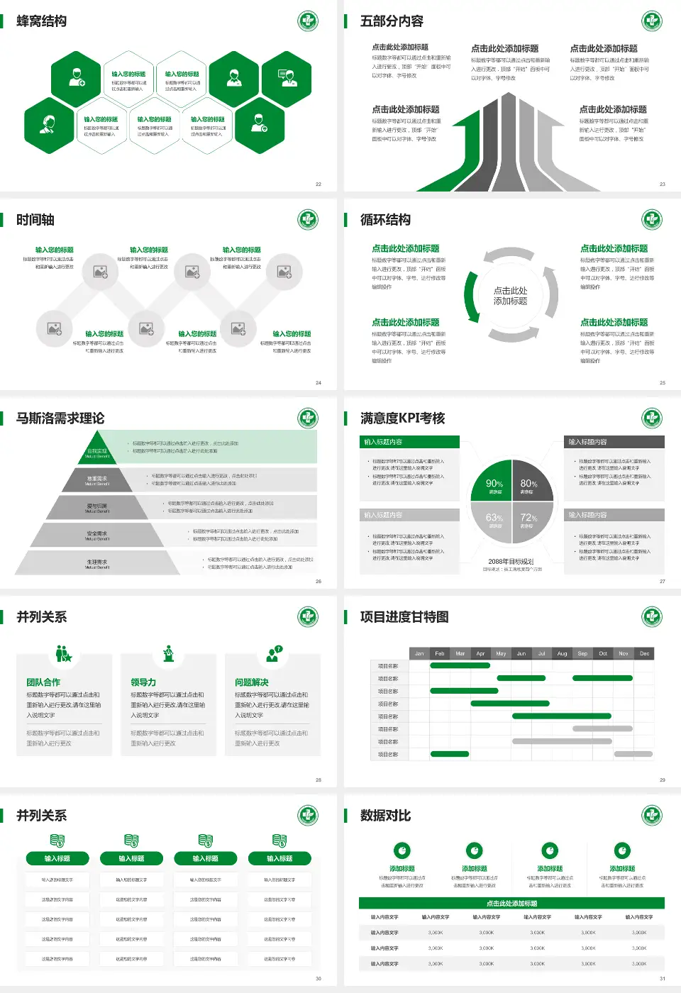 彭州市中医医院南大街院区医疗知识普及PPT模板16:9格式幻灯片预览图4