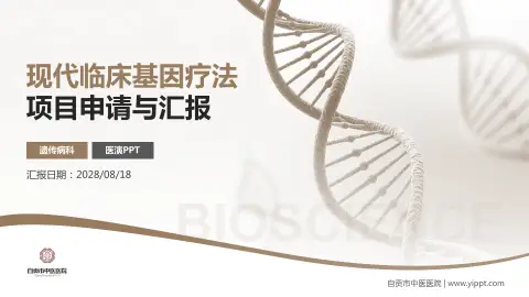 自贡市中医医院项目申请与汇报PPT模板