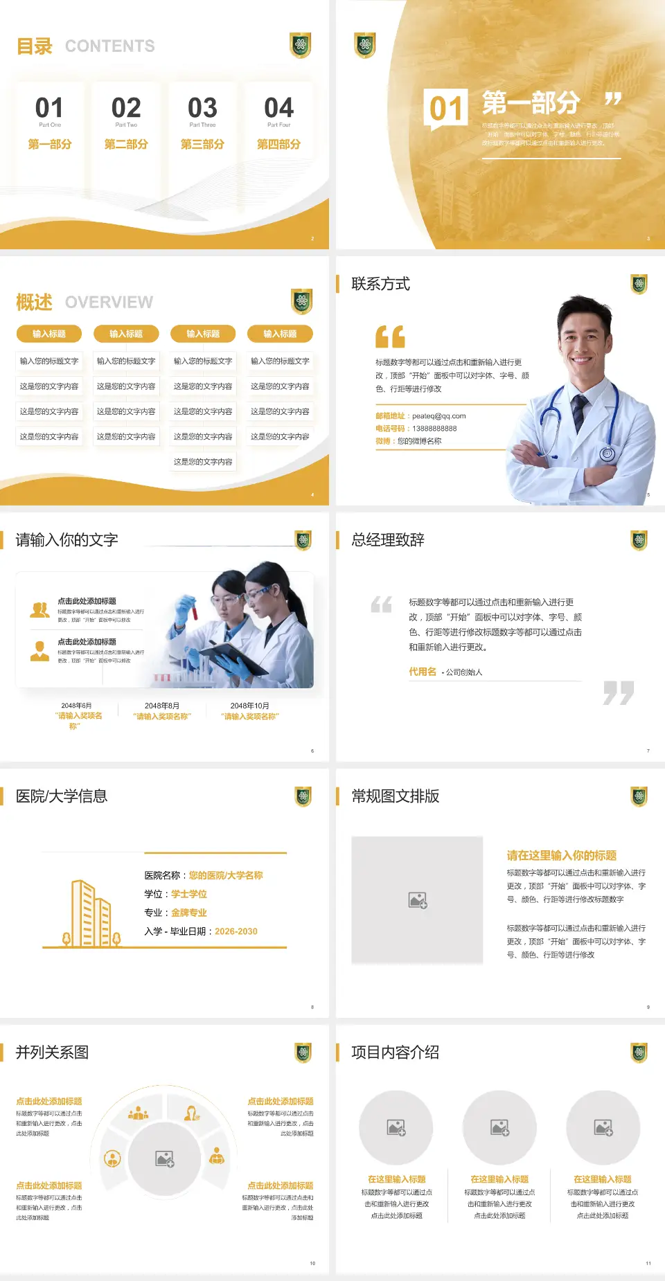 成都市第八人民医院会议与研讨会PPT模板4:3格式幻灯片预览图2