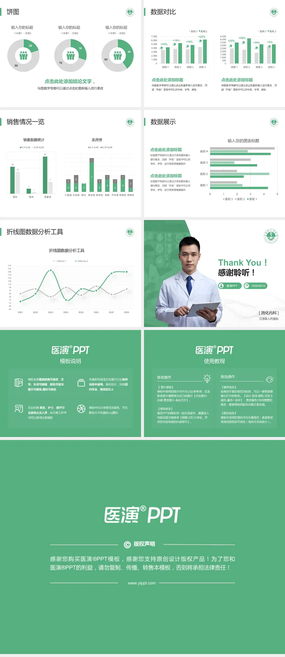 汉源县人民医院病例分享与讨论PPT模板4:3格式幻灯片预览图4