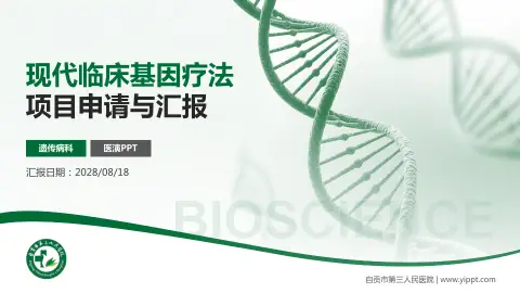 自贡市第三人民医院项目申请与汇报PPT模板