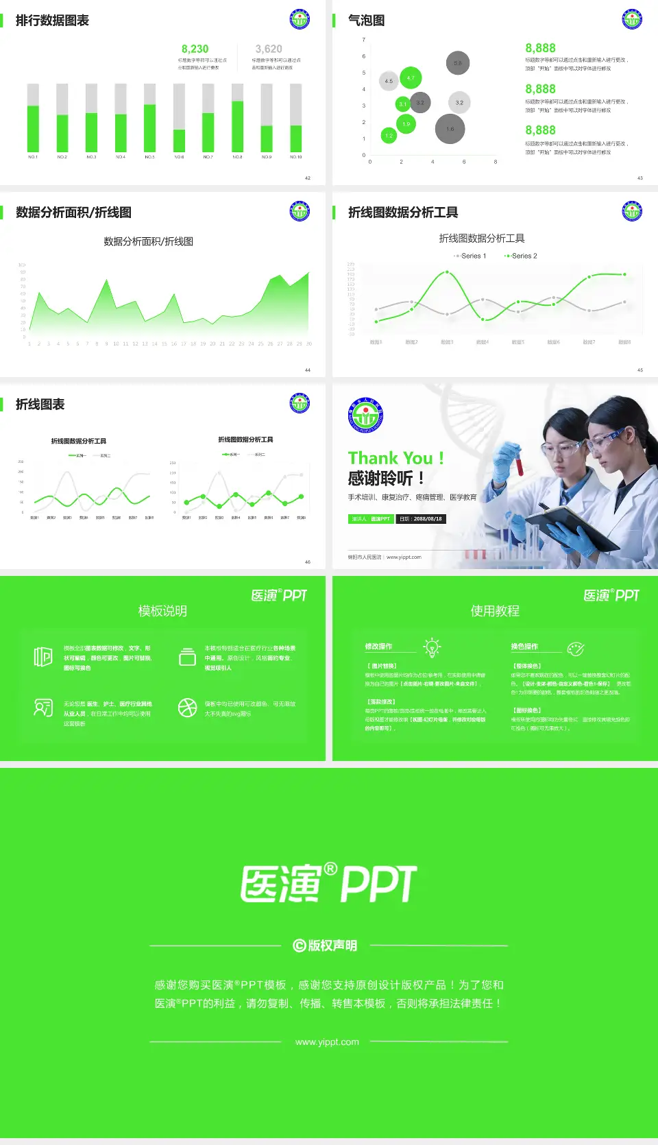 绵阳市人民医院科研成果展示PPT模板16:9格式幻灯片预览图6