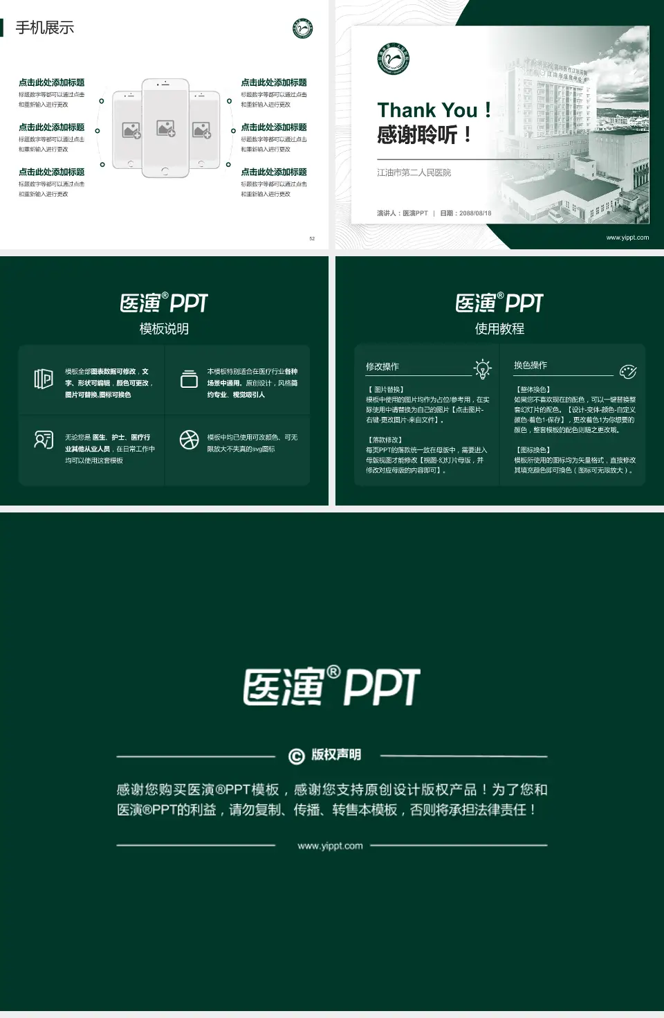 江油市第二人民医院医院管理报告PPT模板4:3格式幻灯片预览图7