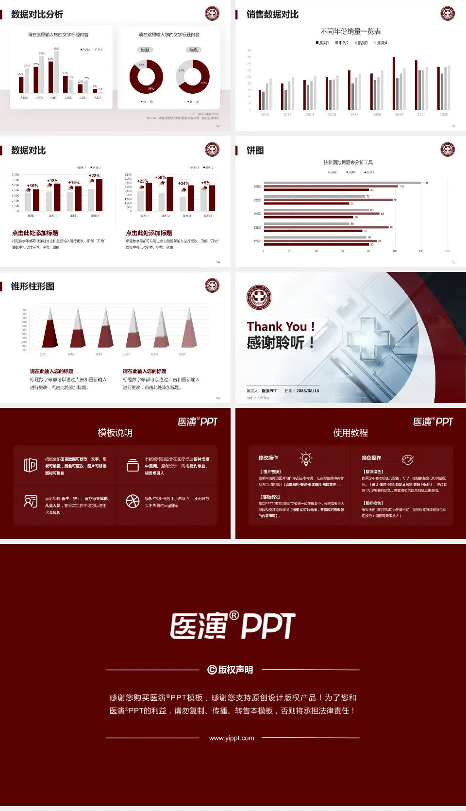 简阳市人民医院医疗行业比赛专用PPT模板16:9格式幻灯片预览图7